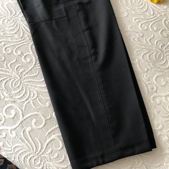 HM Studio A/W 2014 Black Tuxedo Pleat Pants Ribbon Stripe Tapered Relaxed 2 NEW - Picture 9 of 11